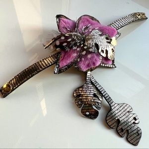 Fendi Leather and Mink bracelet